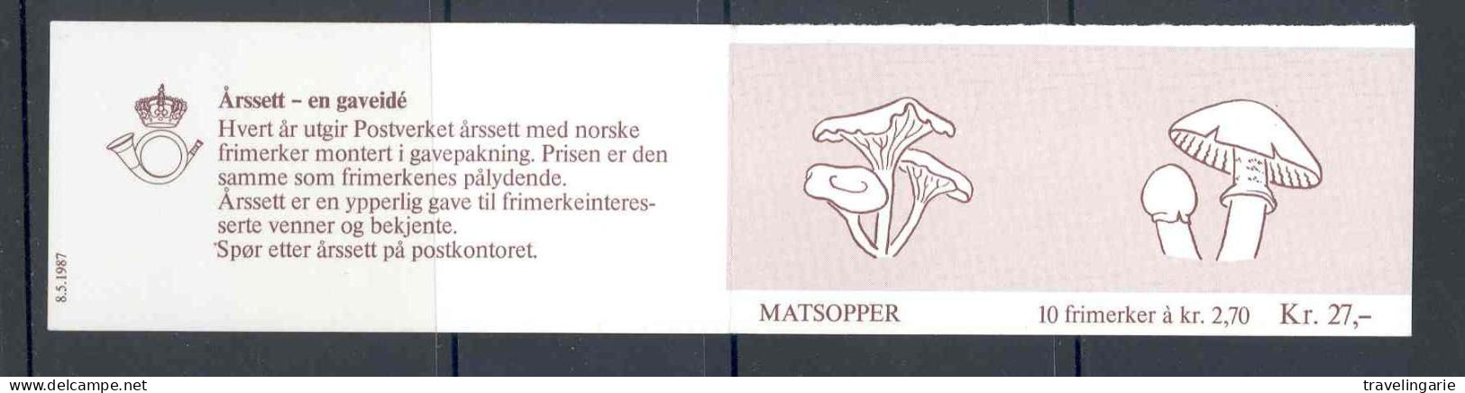 Norway 1987 Stamp Booklet Mushrooms     MNH ** - Carnets