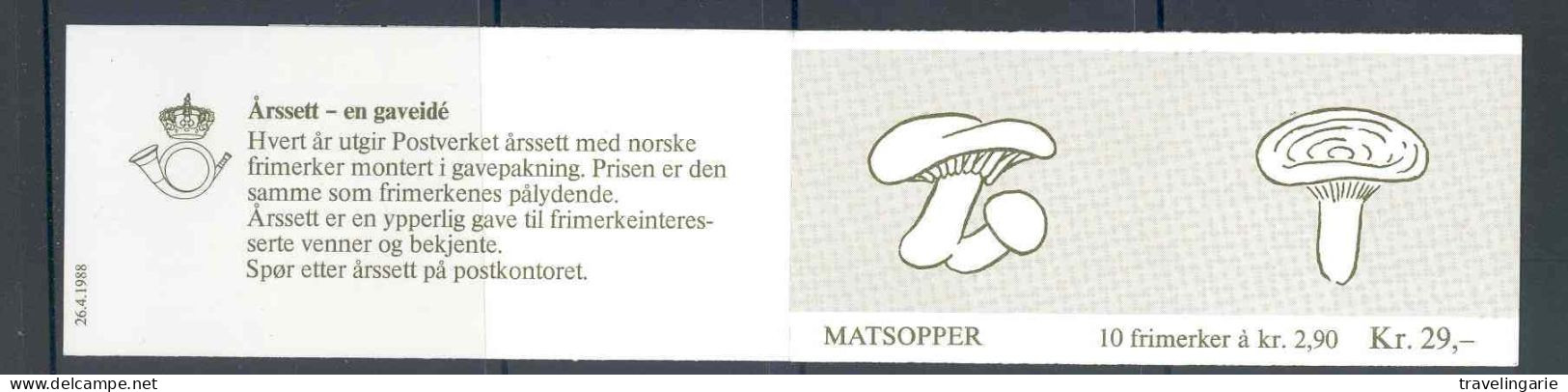 Norway 1988 Stamp Booklet Mushrooms     MNH ** - Markenheftchen