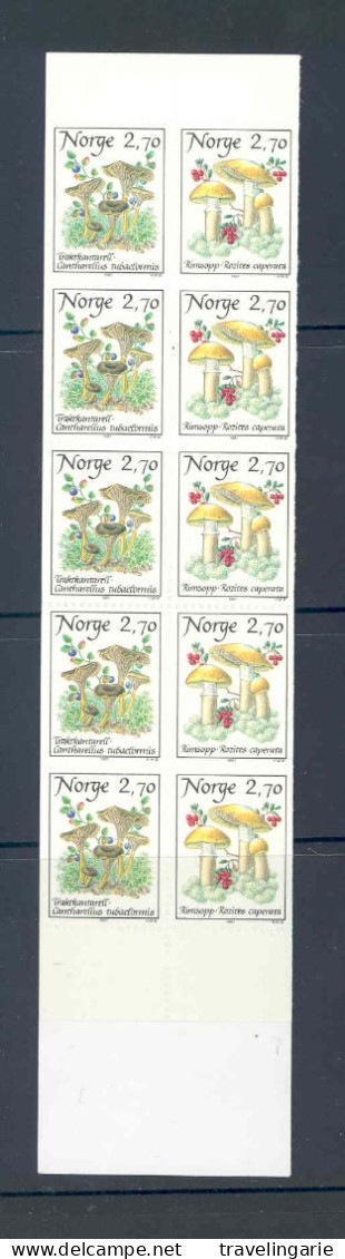 Norway 1988 Stamp Booklet Mushrooms     MNH ** - Carnets