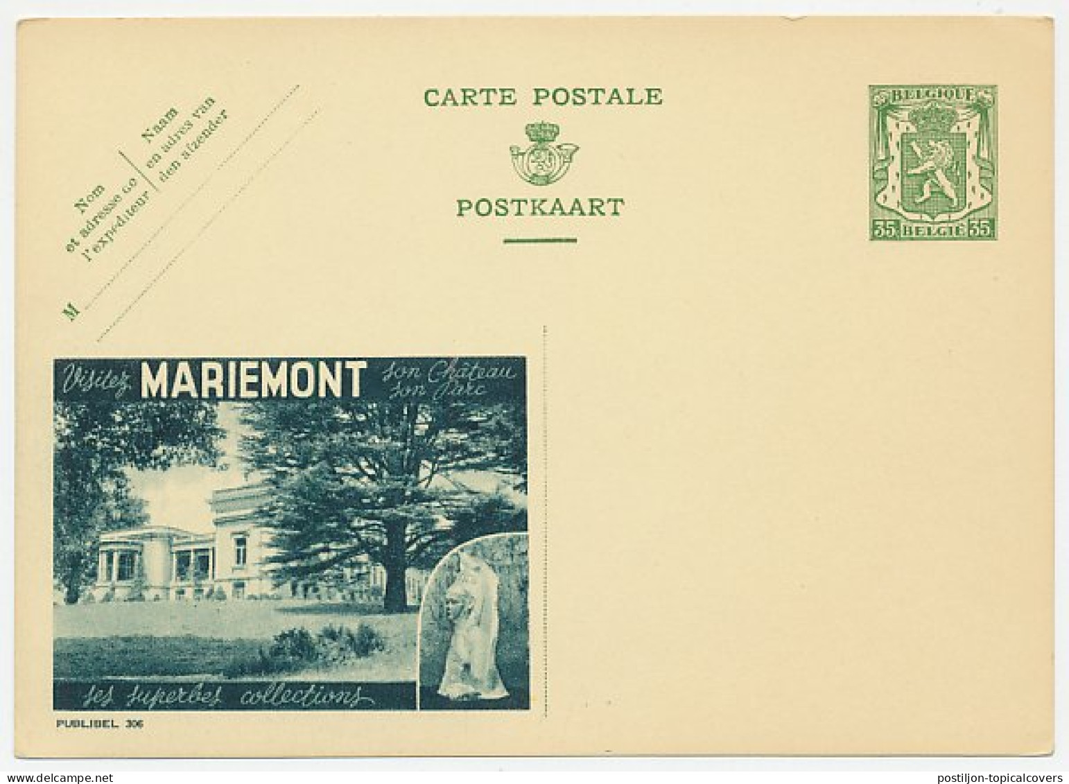 Publibel - Postal Stationery Belgium 1935 Mariemont - Museum - Isis - Egypte - Greece - Egiptología