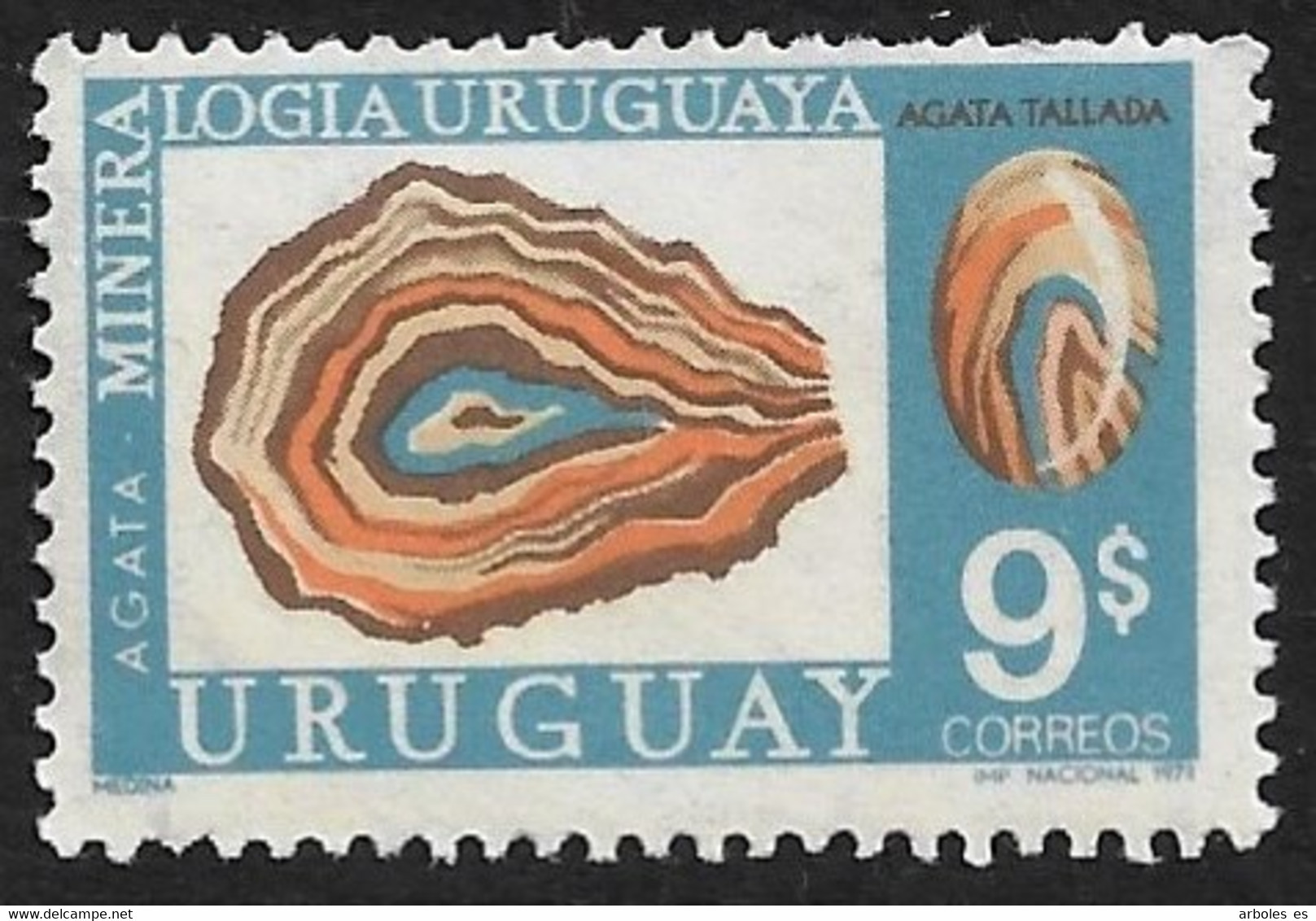 URUGUAY - MINERALES - AÑO 1972 - CATALOGO YVERT Nº 0835 - NUEVOS - Uruguay