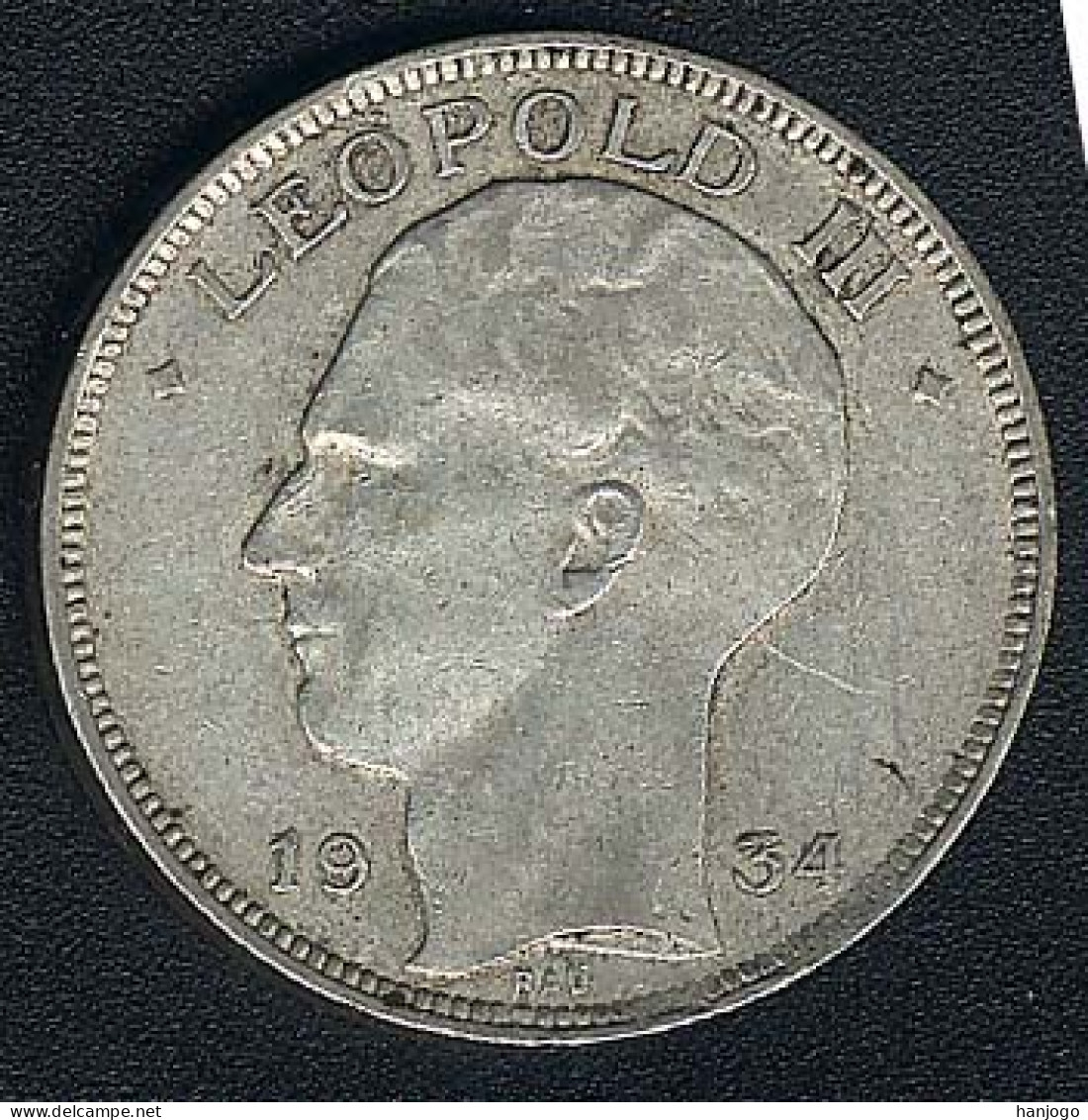 Belgien, 20 Francs 1934, Silber, Besseres Jahr - 20 Francs