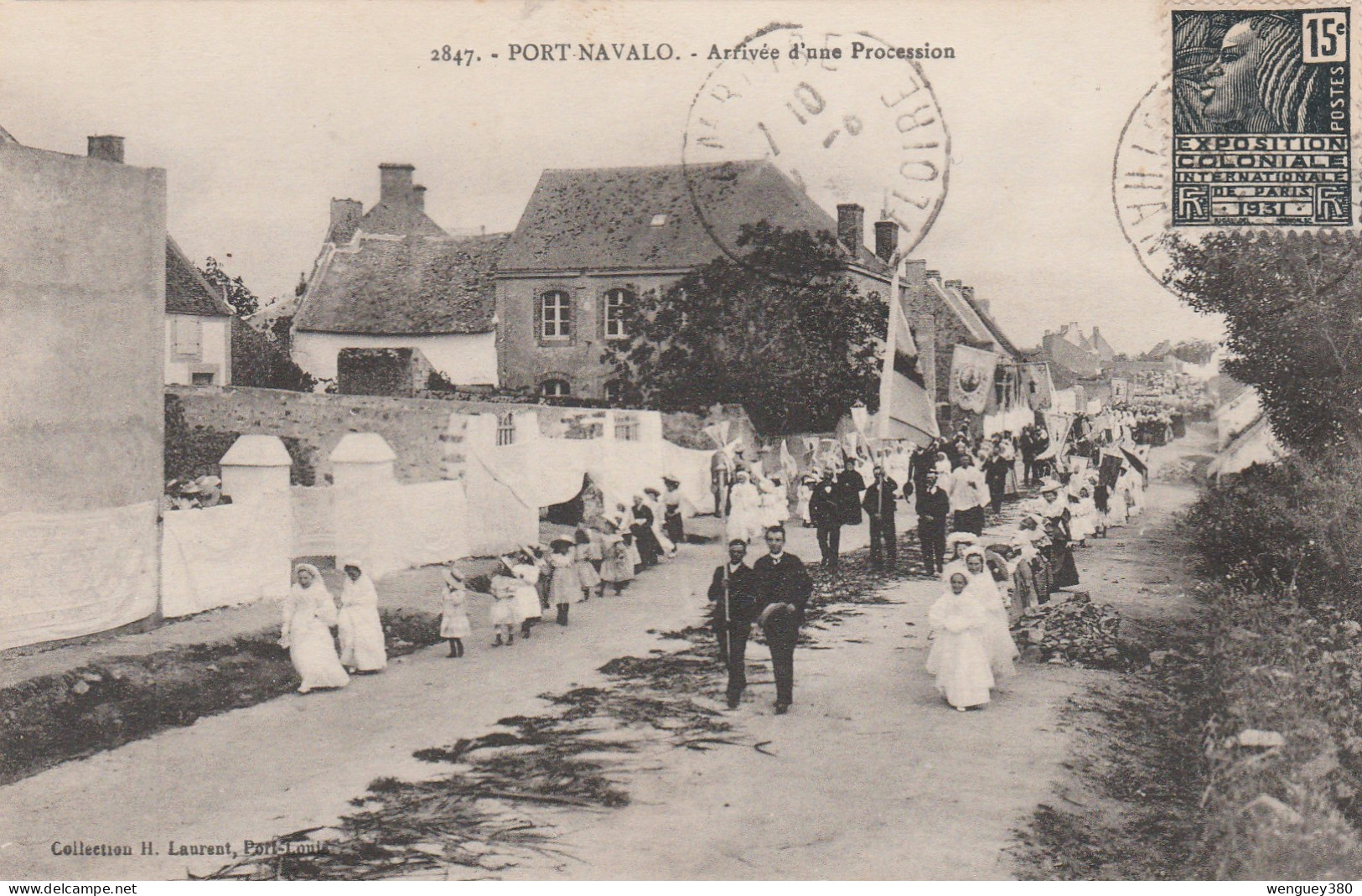 56 PORT NAVALO  ARZON   Arrivée D'une Procession           TB PLAN 1931 PAS COURANT - Arzon