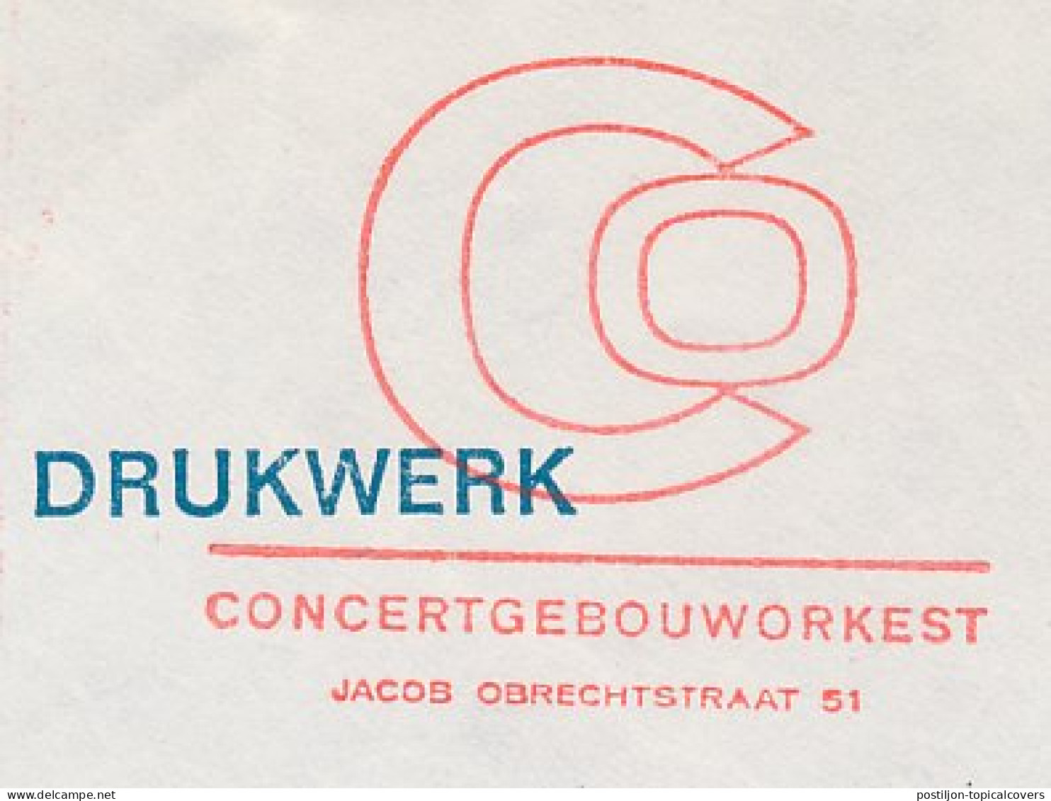 Meter Cover Netherlands 1967 Concert Hall Orchestra Amsterdam - Música