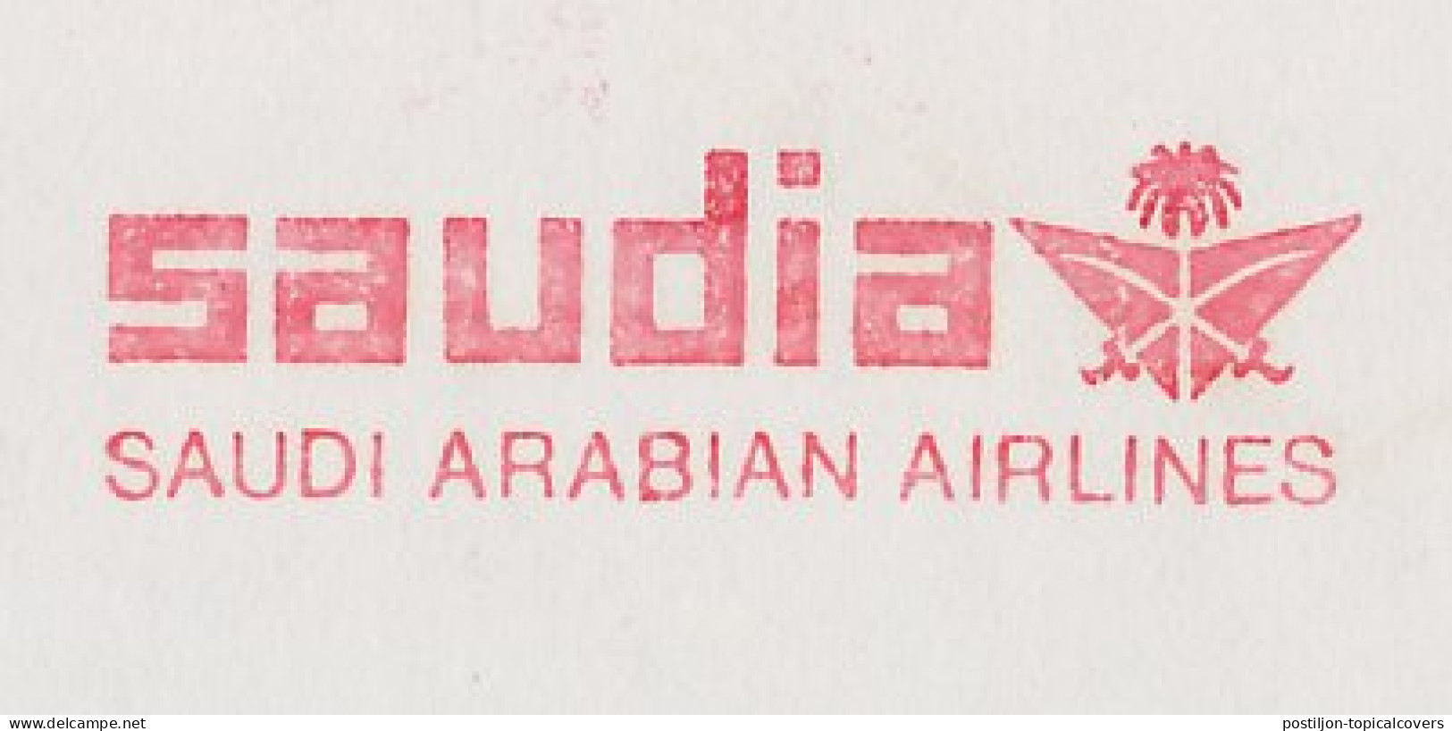 Meter Cover Netherlands 1979 Saudi Arabian Airlines - Aerei