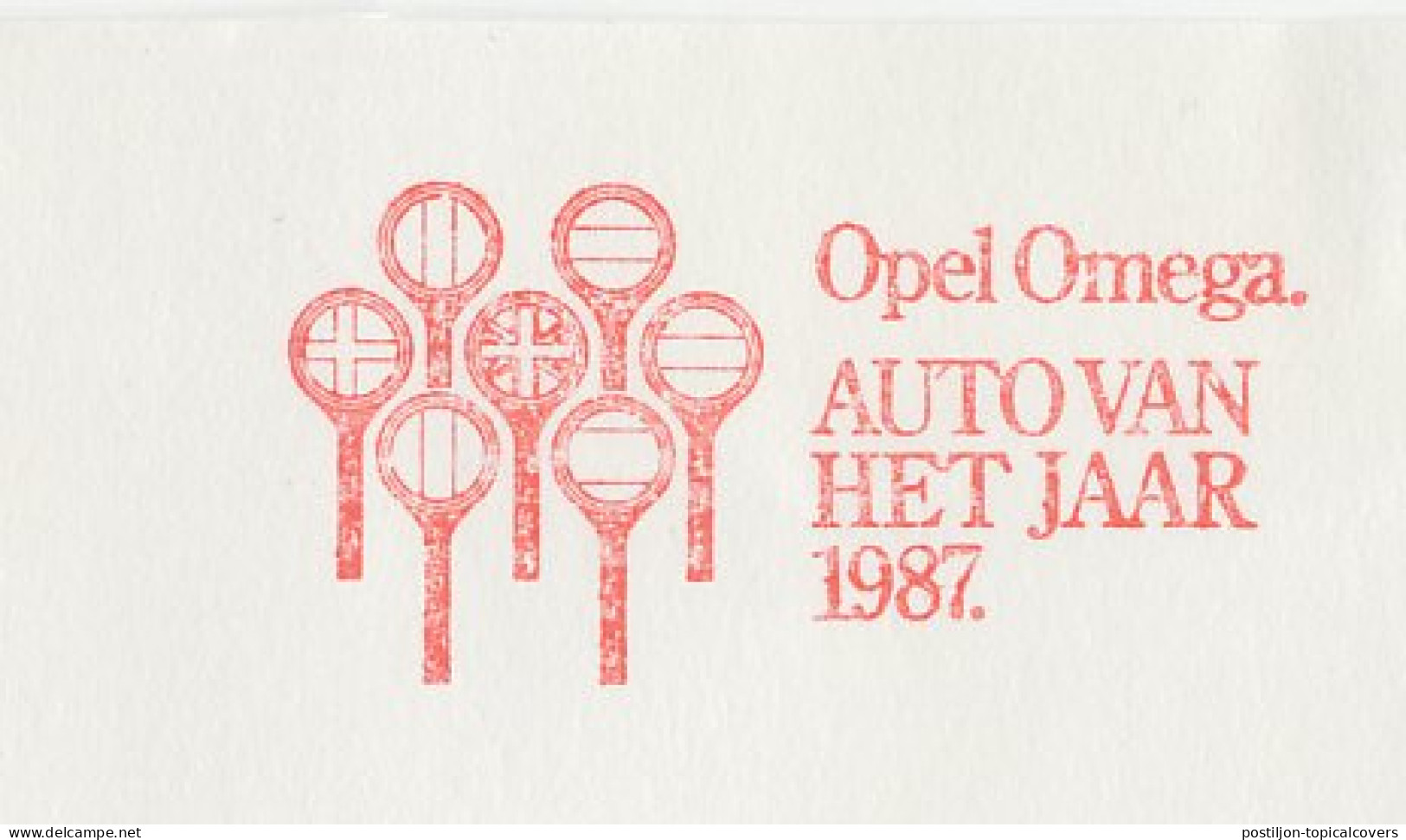 Meter Top Cut Netherlands 1987 Car - Opel Omega - Car Of The Year 1987 - GM - General Motors - Automobili