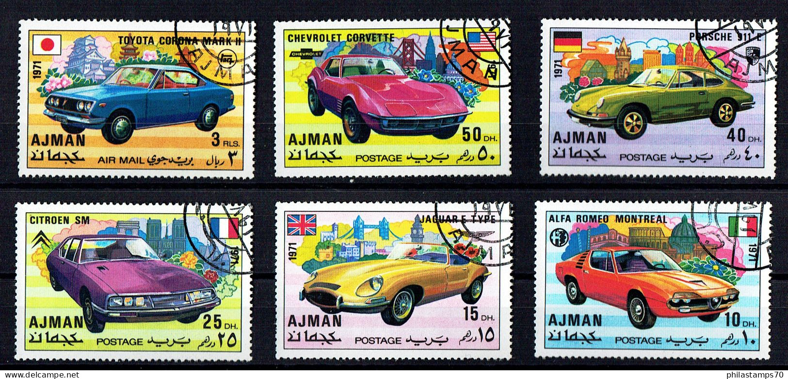 AJMAN STATE AUTO CARS   SET COMPLETE  SERIE COMPLETA USED CTO - Ajman