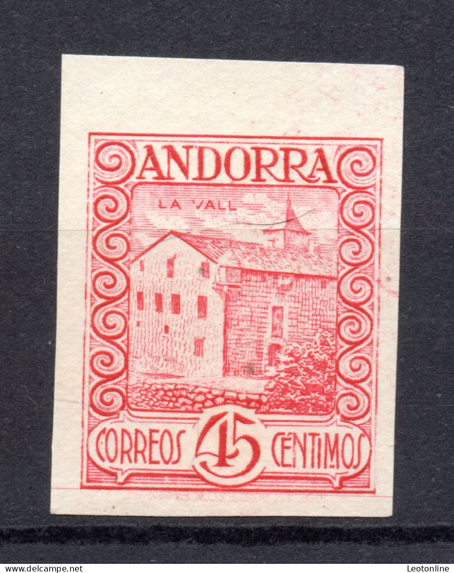 ANDORRA ESPAÑOLA 1935/43 - EDIFIL Nº 38  SIN DENTAR,  NUEVO SIN SEÑAL - Unused Stamps