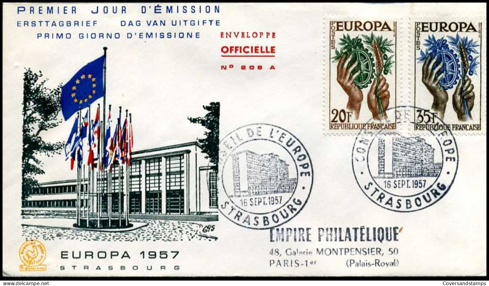 France - FDC - Europa CEPT 1957 - 1957