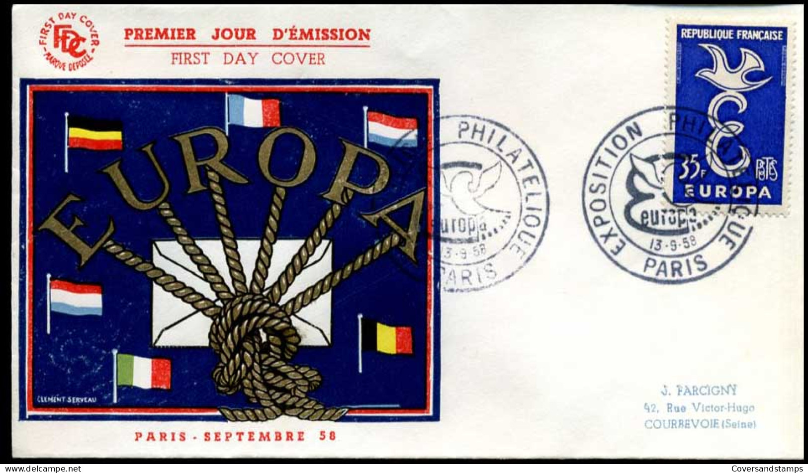 France - FDC - Europa CEPT 1958 - 1958