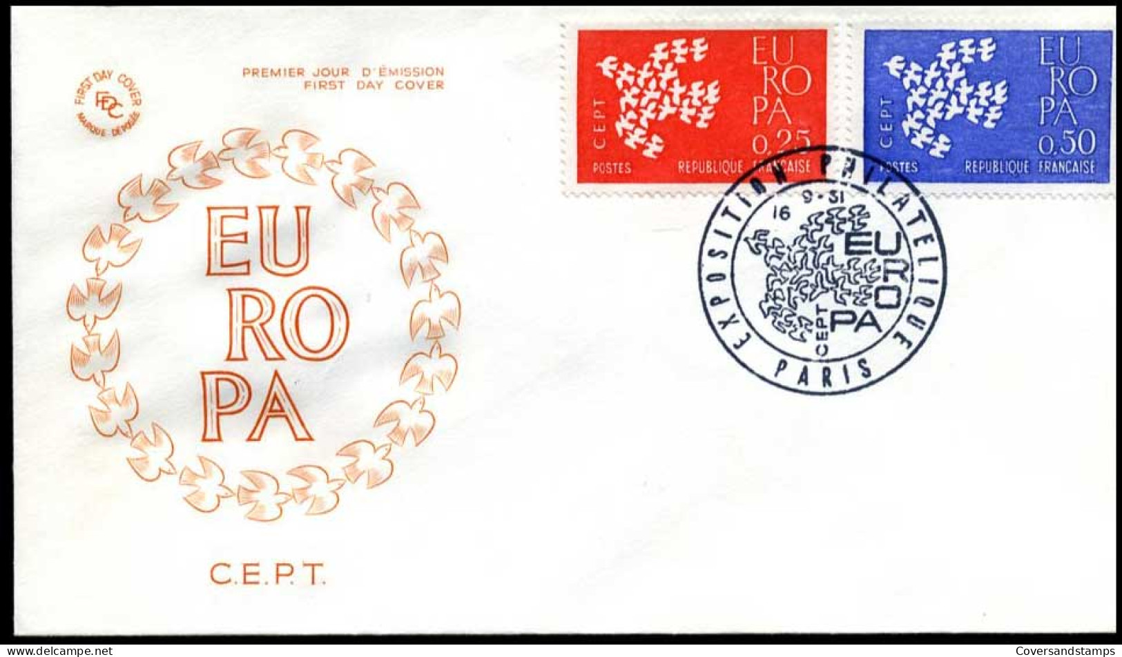 France - FDC - Europa CEPT 1961 - 1961
