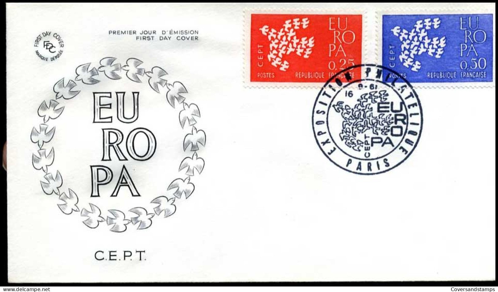 France - FDC - Europa CEPT 1961 - 1961