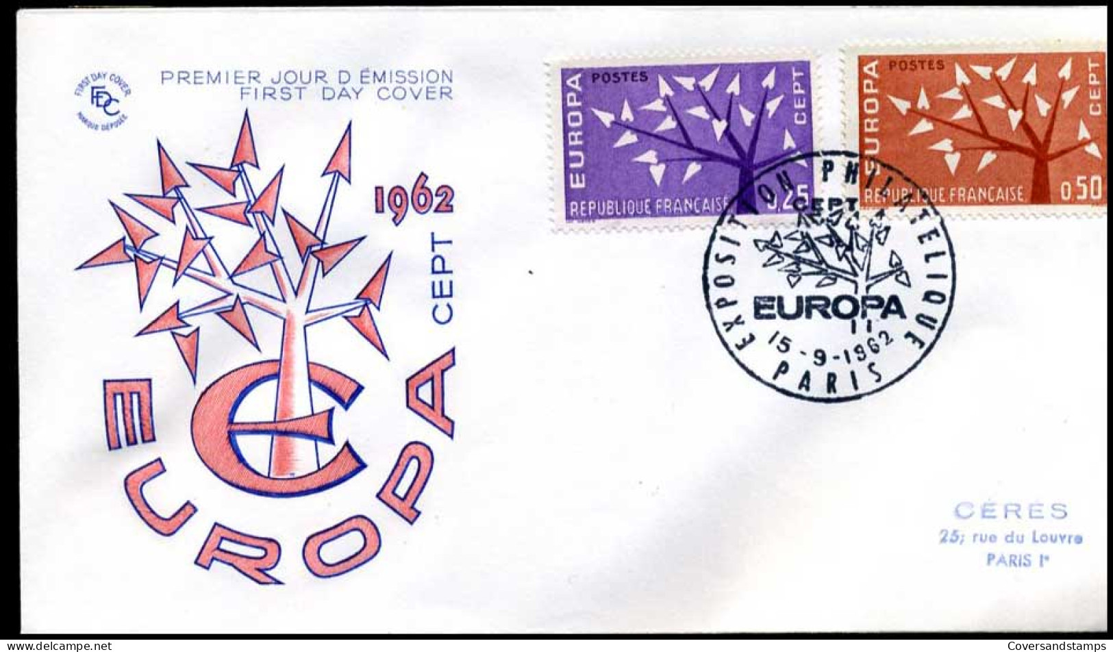 France - FDC - Europa CEPT 1962 - 1962