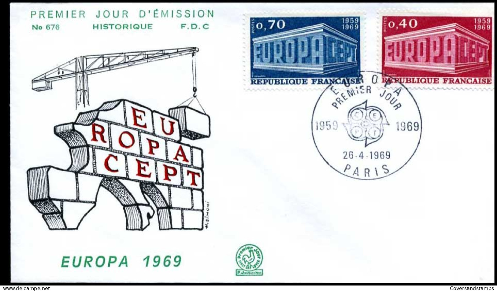 France - FDC - Europa CEPT 1969 - 1969