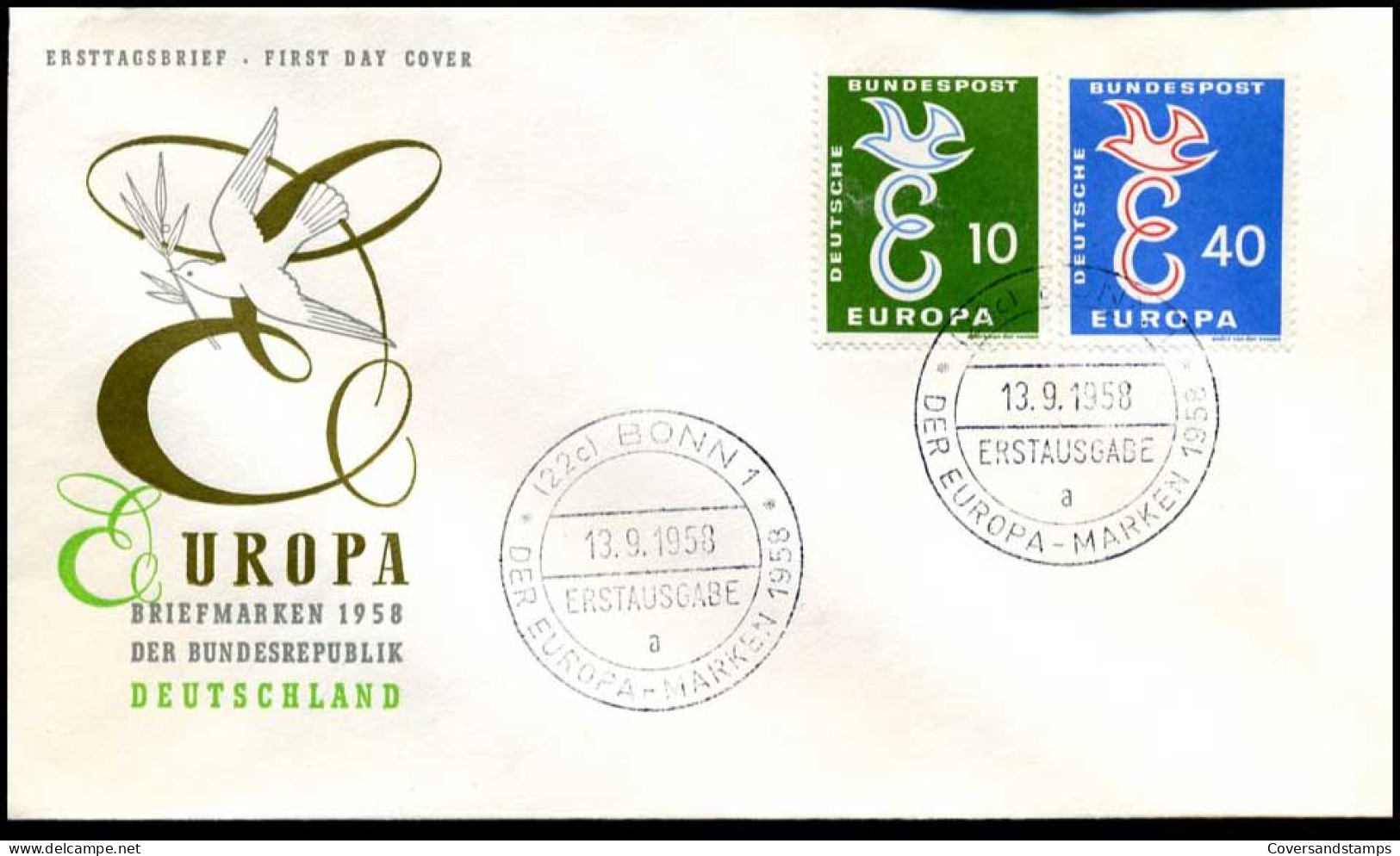 Bundesrepublik  - FDC - Europa CEPT 1958 - 1958