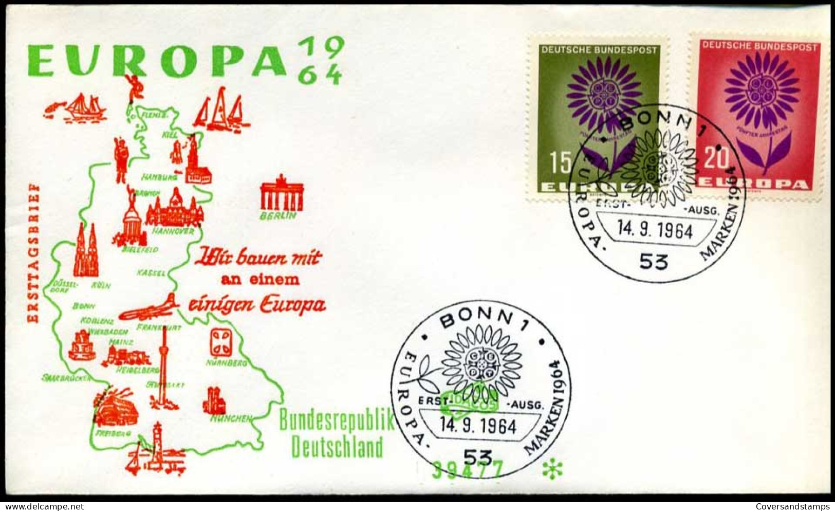 Bundesrepublik  - FDC - Europa CEPT 1964 - 1964