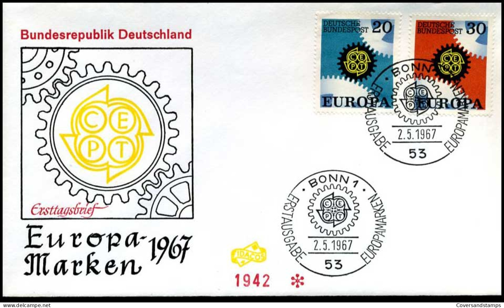 Bundesrepublik  - FDC - Europa CEPT 1967 - 1967