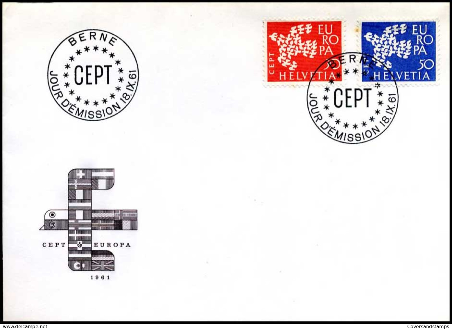  Zwitserland  - FDC - Europa CEPT 1961 - 1961