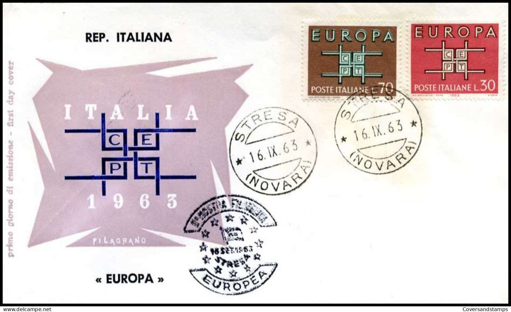  Italië  - FDC - Europa CEPT 1963 - 1963