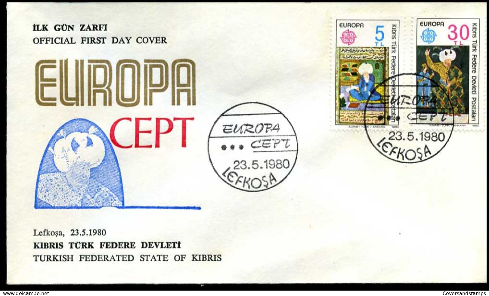  Turks Cyprus  - FDC - Europa CEPT 1980 - 1980