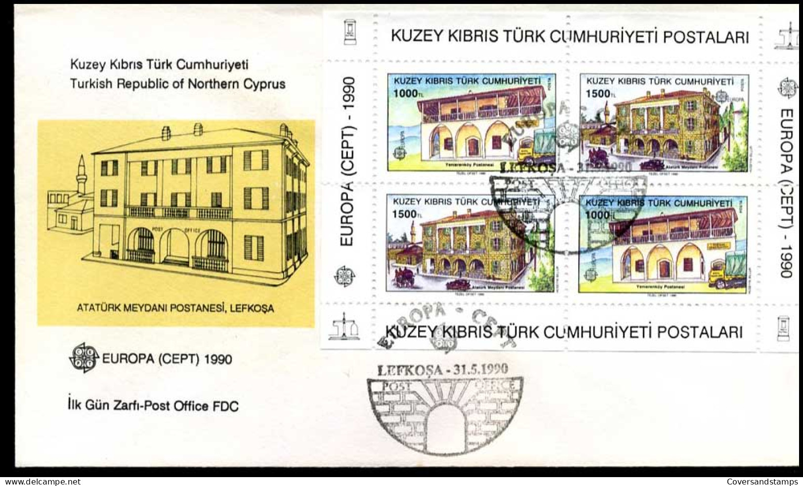  Turks Cyprus  - FDC - Europa CEPT 1990 - 1990