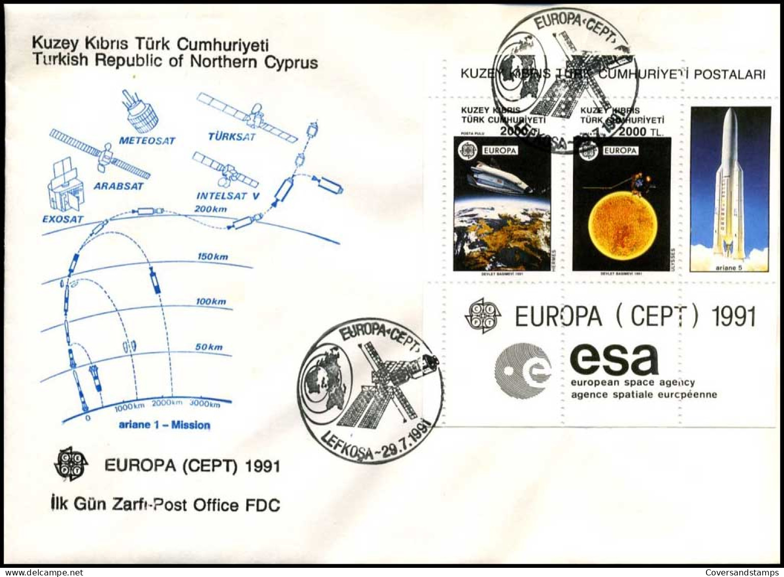  Turks Cyprus  - FDC - Europa CEPT 1991 - 1991