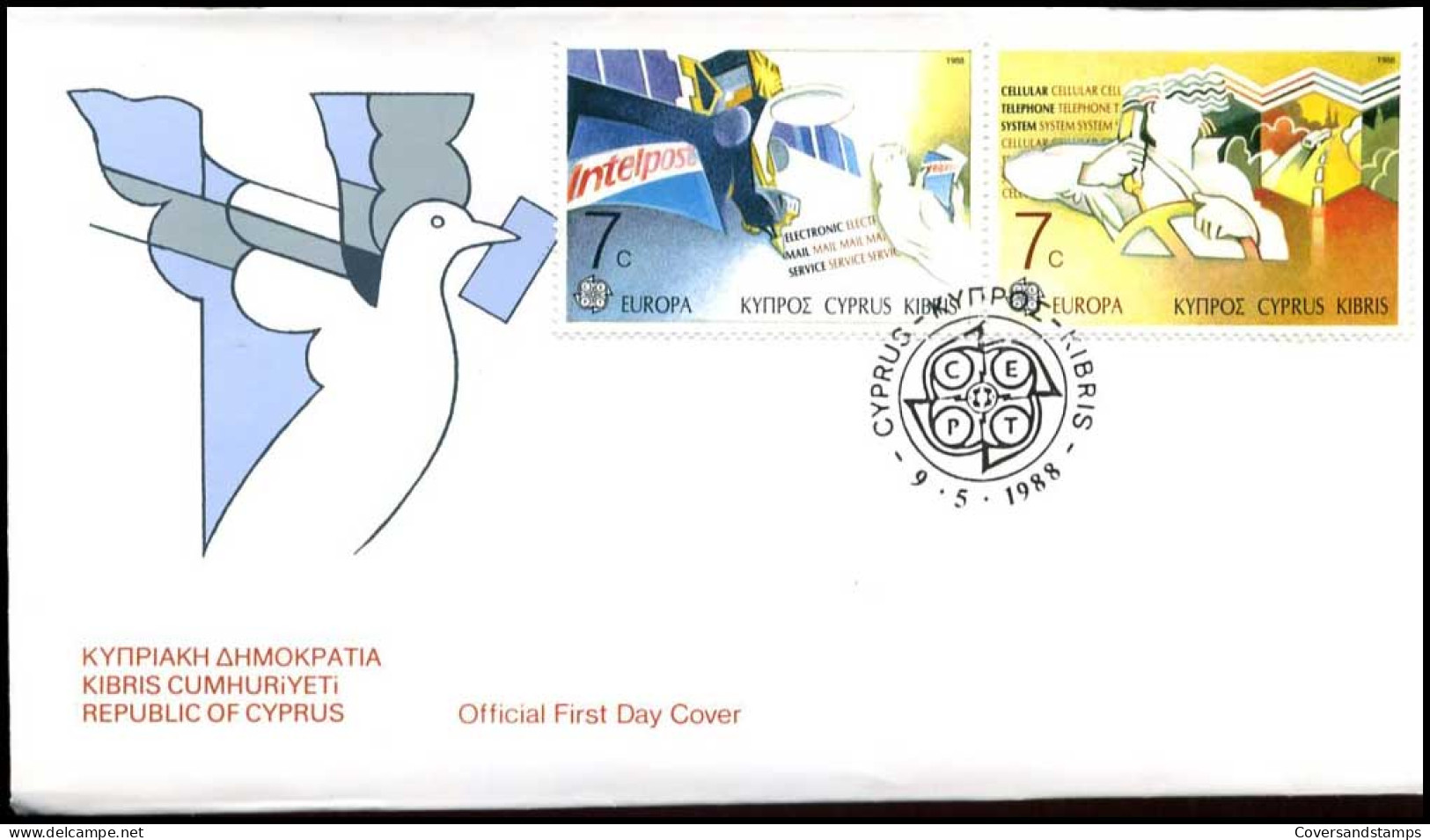  Grieks Cyprus  - FDC - Europa CEPT 1988 - 1988