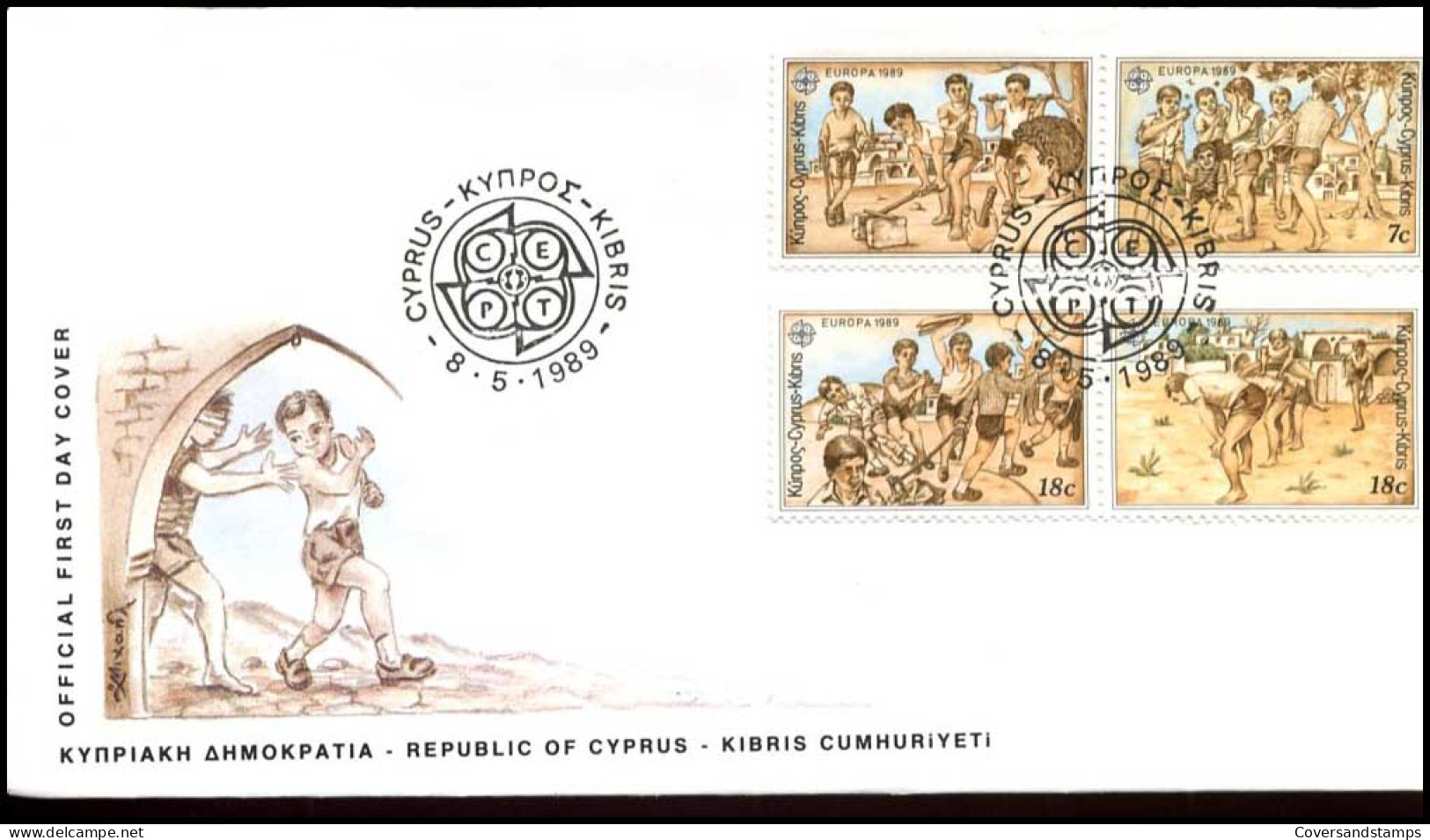  Grieks Cyprus  - FDC - Europa CEPT 1989 - 1989