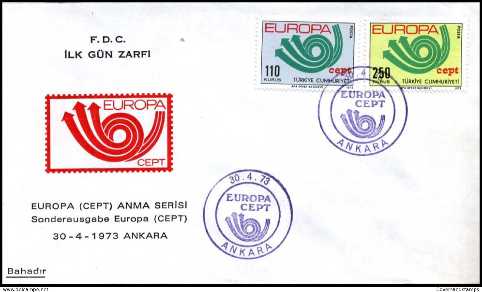  Turkije  - FDC - Europa CEPT 1973 - 1973
