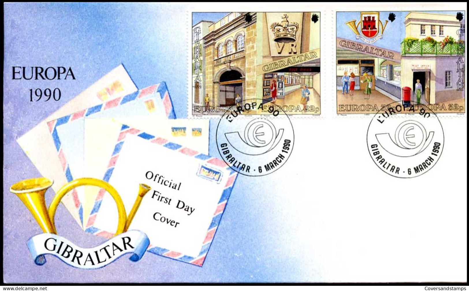  Gibraltar  - FDC - Europa CEPT 1990 - 1990