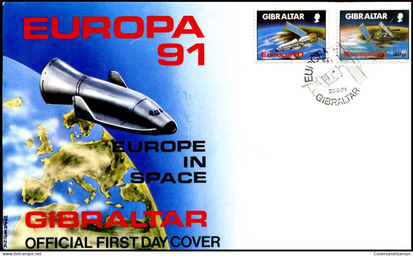  Gibraltar  - FDC - Europa CEPT 1991 - 1991