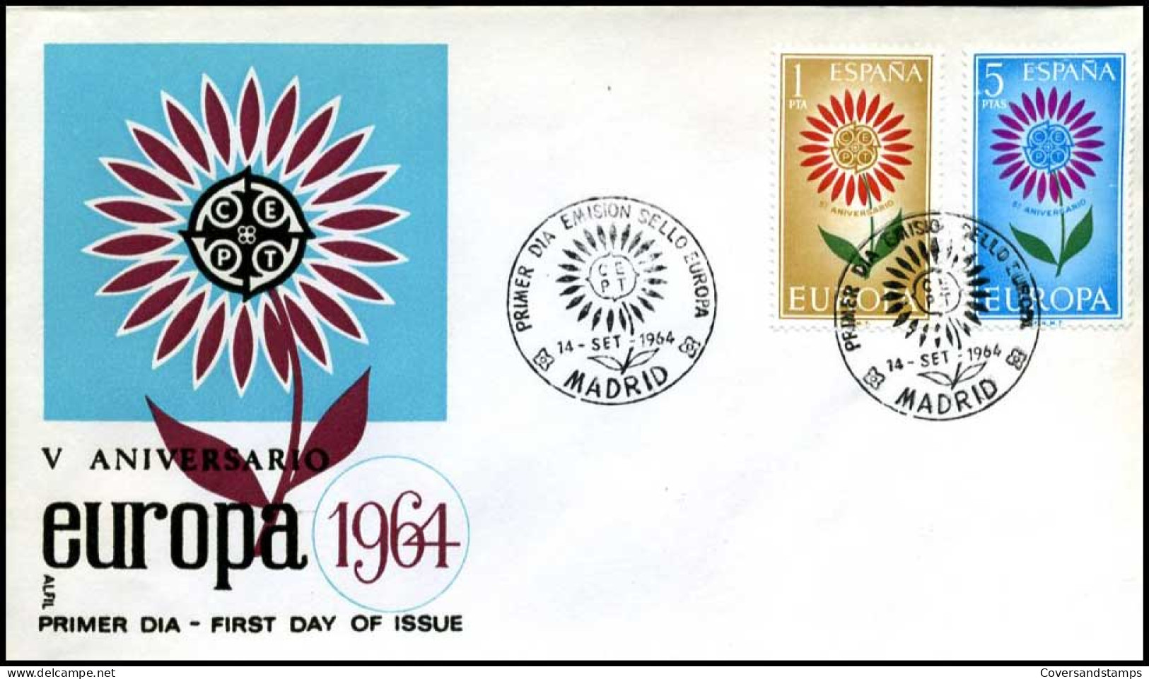  Spanje - FDC - Europa CEPT 1964 - 1964