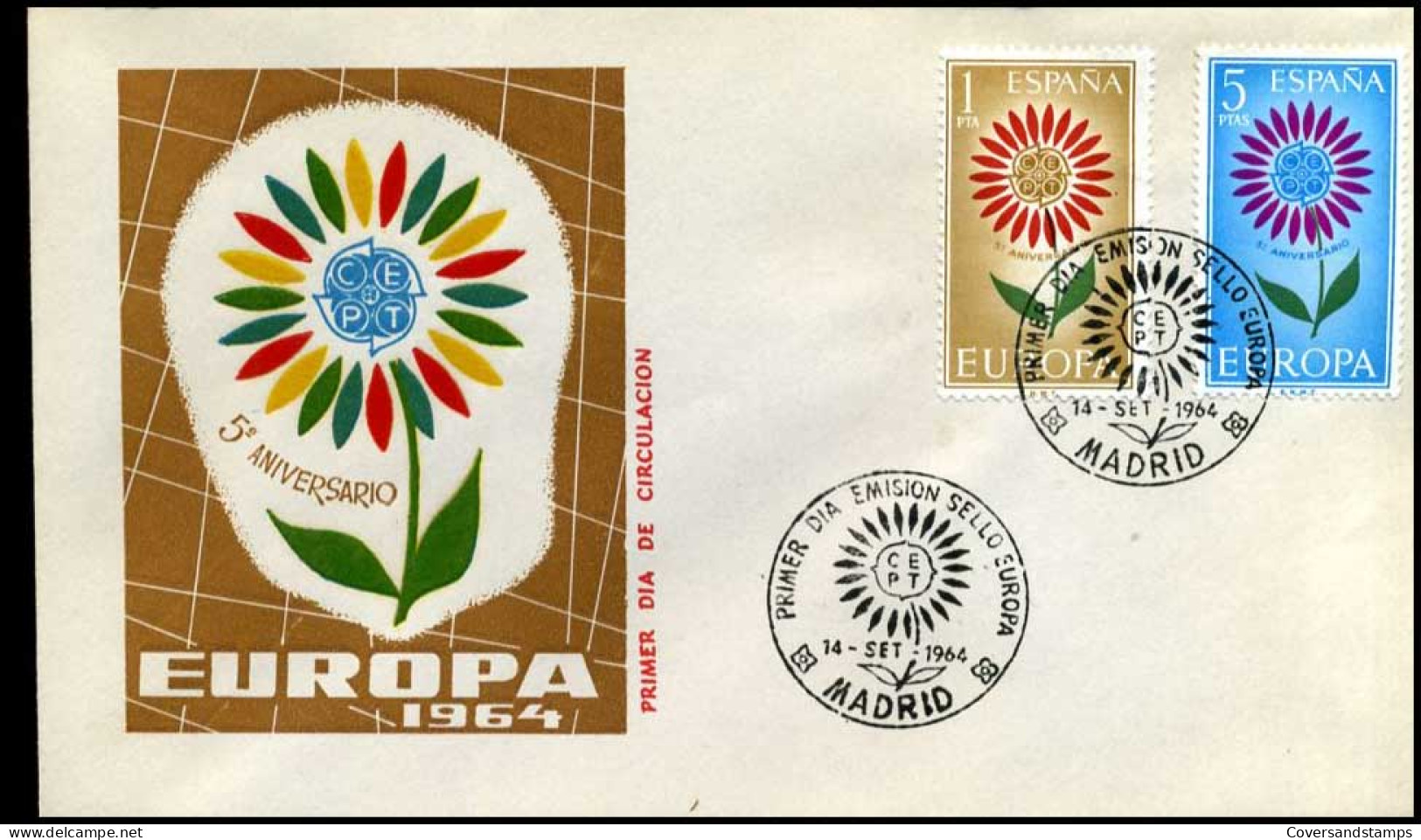 Spanje - FDC - Europa CEPT 1964 - 1964
