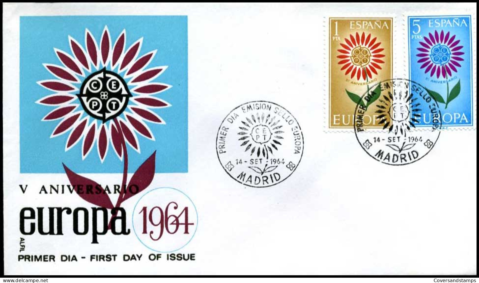  Spanje - FDC - Europa CEPT 1964 - 1964