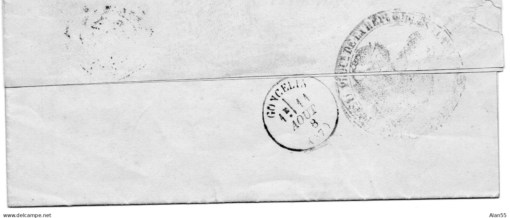 79- LES SABLES-D'OLONNE. 1872.37-GRENOBLE .1878. DEUX LAC. - Civil Frank Covers