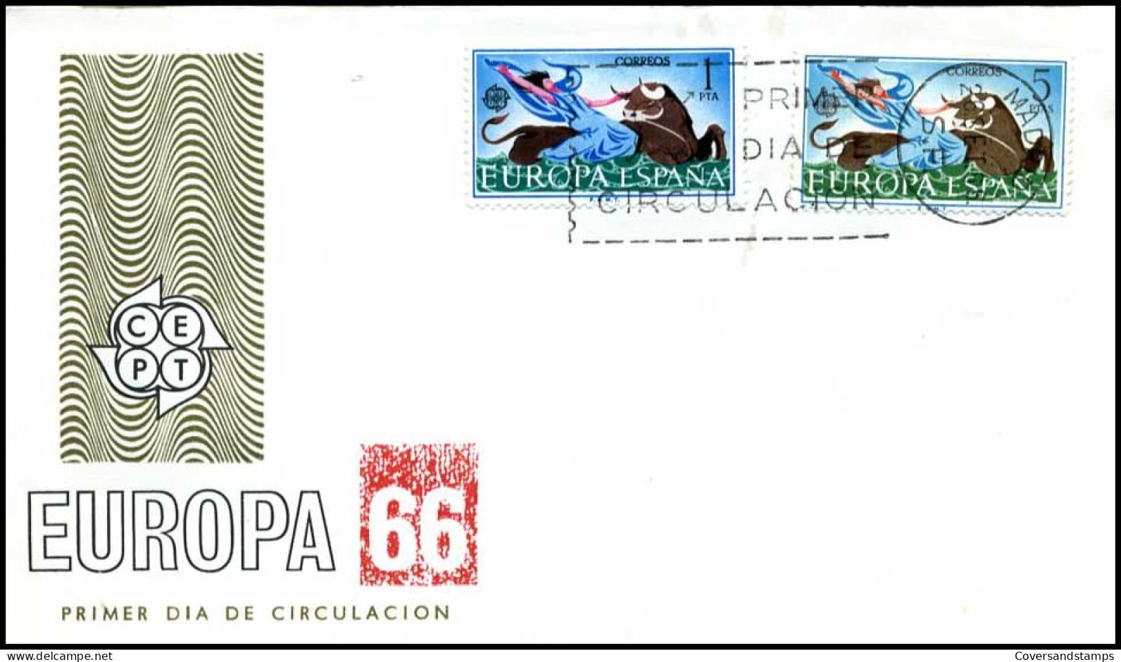  Spanje - FDC - Europa CEPT 1966 - 1966