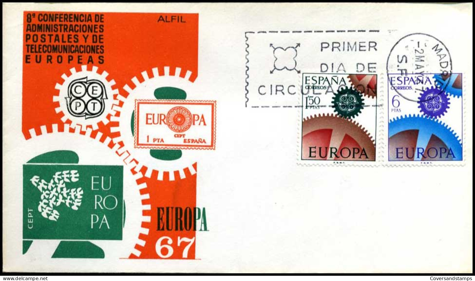  Spanje - FDC - Europa CEPT 1967 - 1967