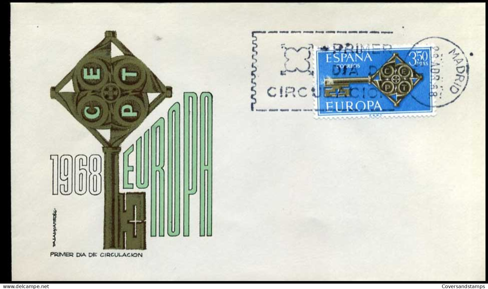  Spanje - FDC - Europa CEPT 1968 - 1968