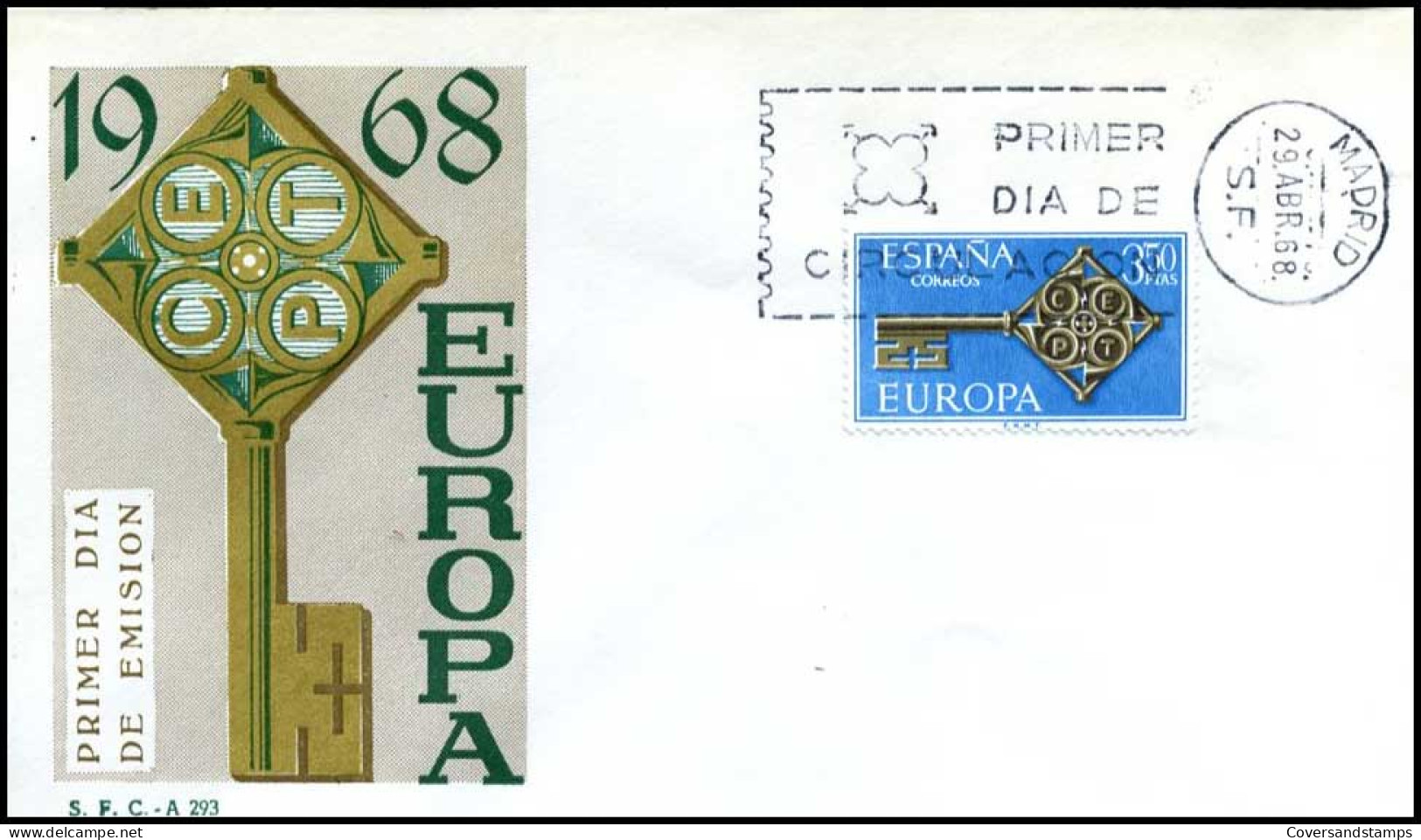  Spanje - FDC - Europa CEPT 1968 - 1968