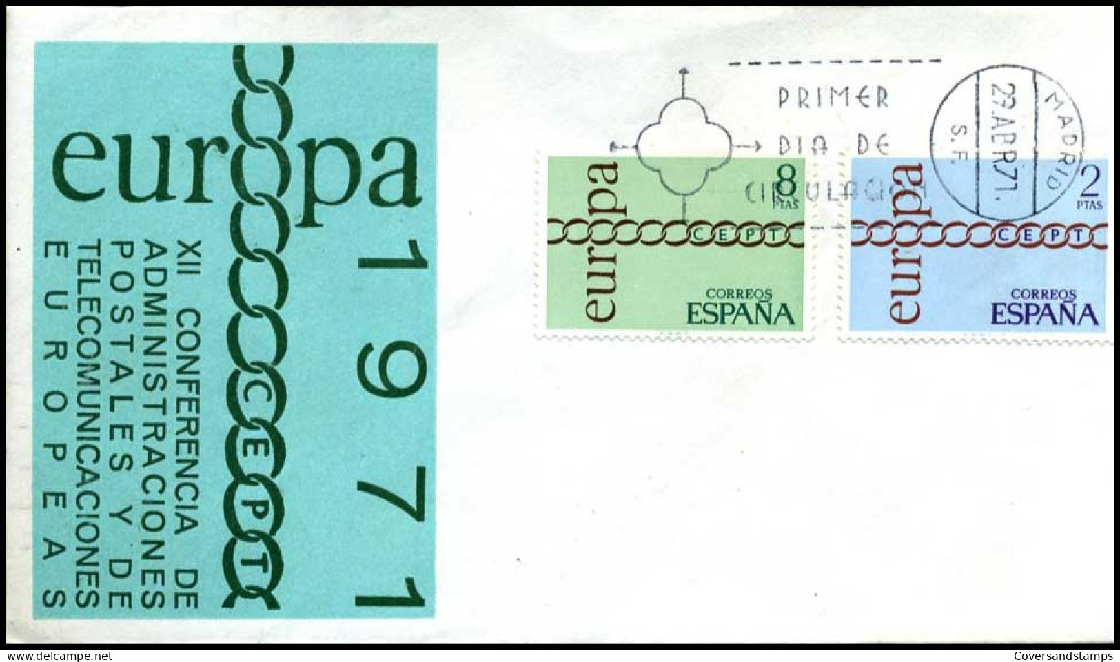  Spanje - FDC - Europa CEPT 1971 - 1971