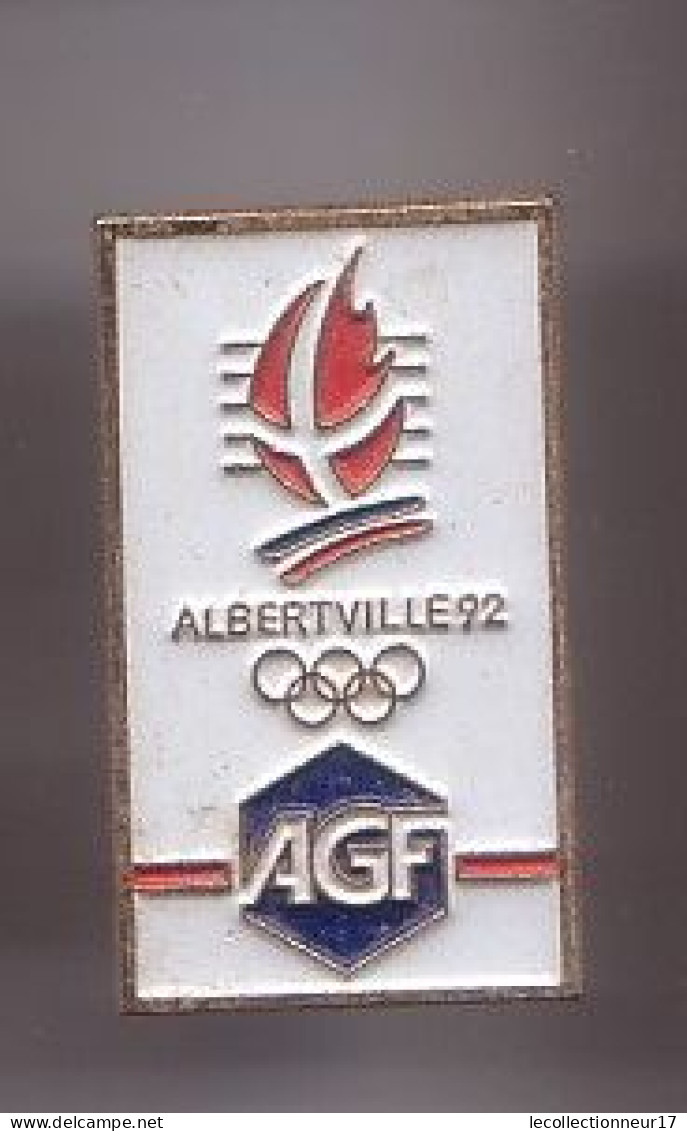 Pin's Jeux Olympiques Alberville 92 AGF Réf 1319 - Giochi Olimpici