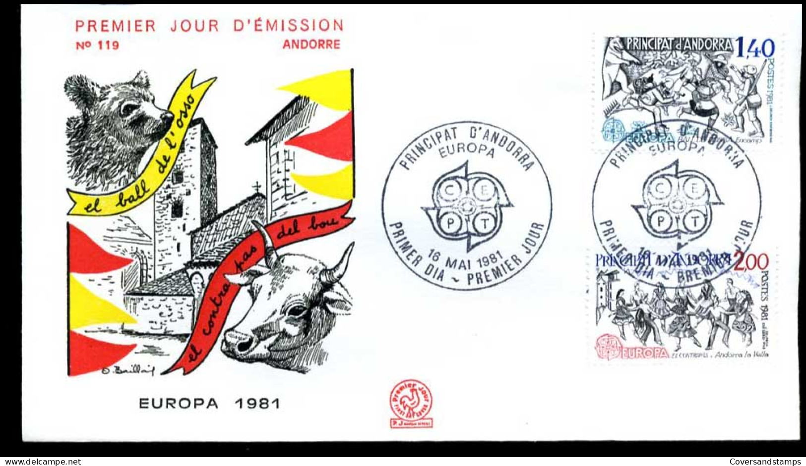  Frans Andorra - FDC - Europa CEPT 1981 - 1981