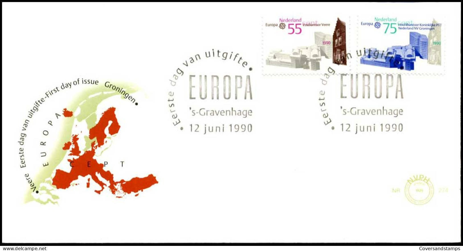  Nederland - FDC - Europa CEPT 1990 - 1990