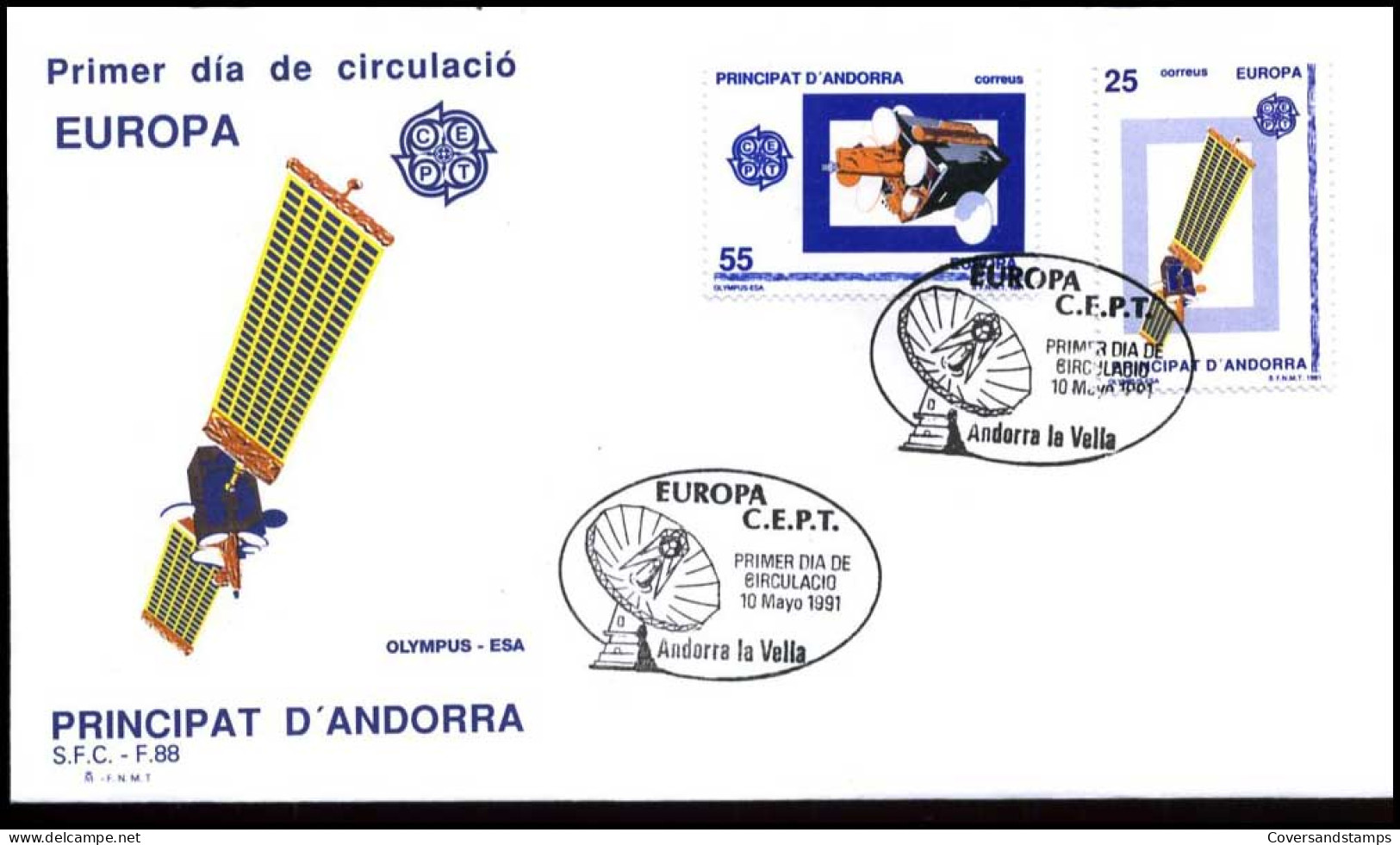  Spaans Andorra - FDC - Europa CEPT 1991 - 1991