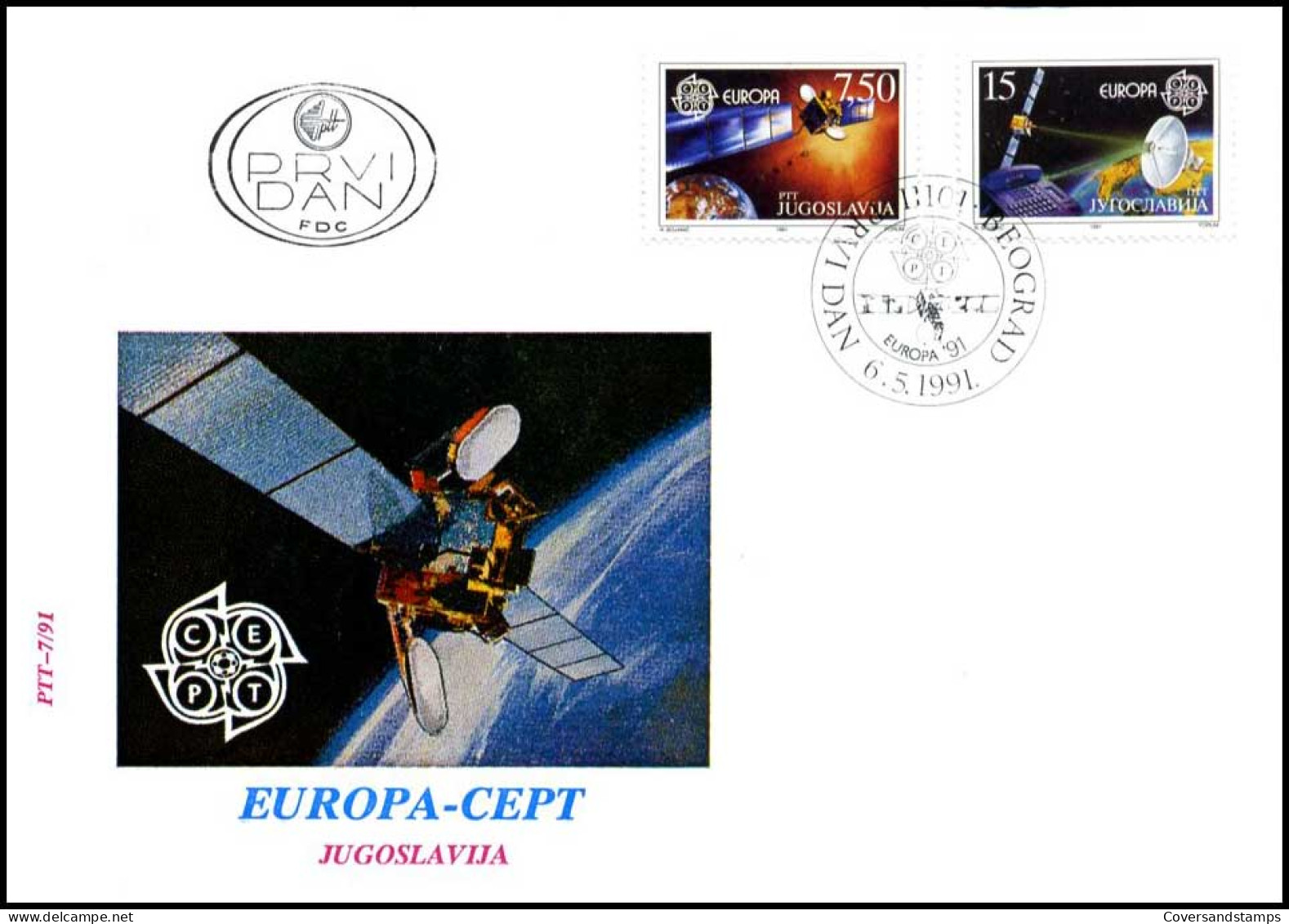  Joegoslavië - FDC - Europa CEPT 1991 - 1991