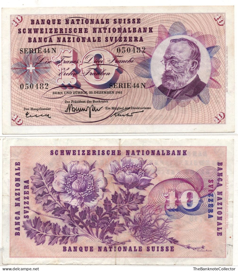 Switzerland 10 Francs 1969 P-45 VF - Switzerland