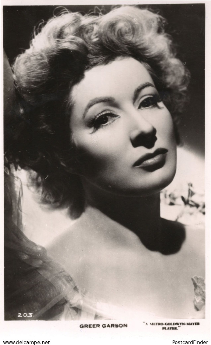 Greer Garson Film Actress Vintage Rare Real Photo Postcard - Actors & Comedians