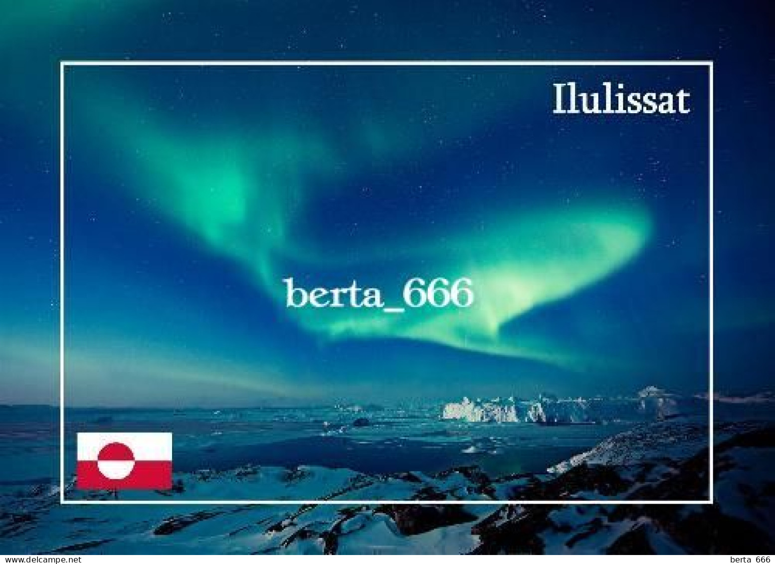 Greenland Ilulissat Icefjord UNESCO Northern Lights New Postcard - Greenland