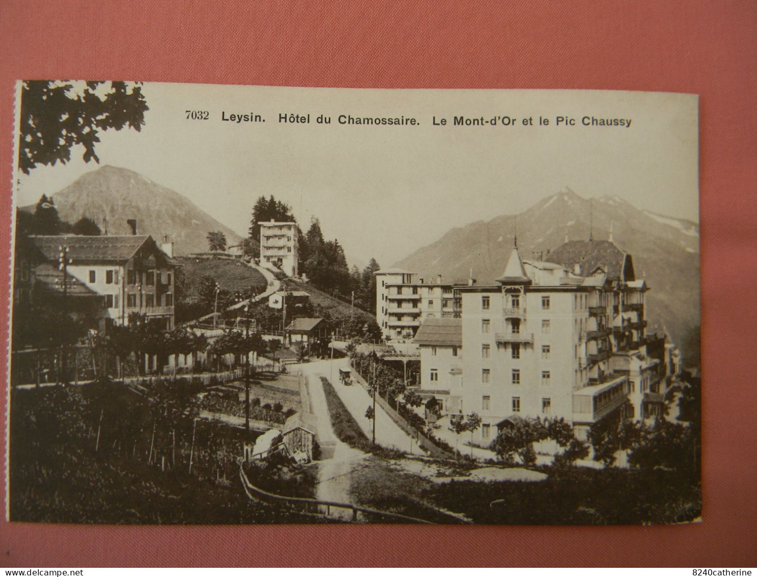 Carte Postale De LEYSIN. Hôtel Du Chamossaire. Le Mont-d'Or Et Le Pic Chaussy. - Leysin