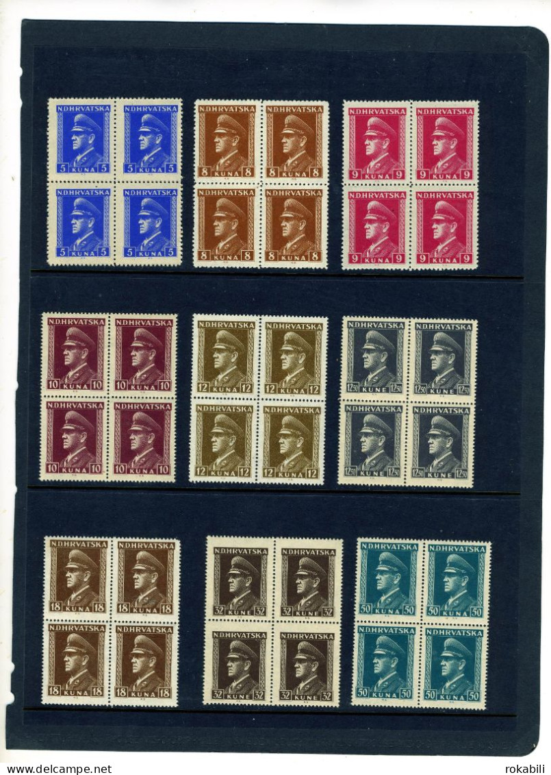 CROATIA NDH 1943...A. Pavelic...complette..MNH**!!!57 - Kroatien